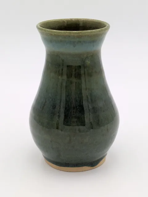 Teal trumpet vase