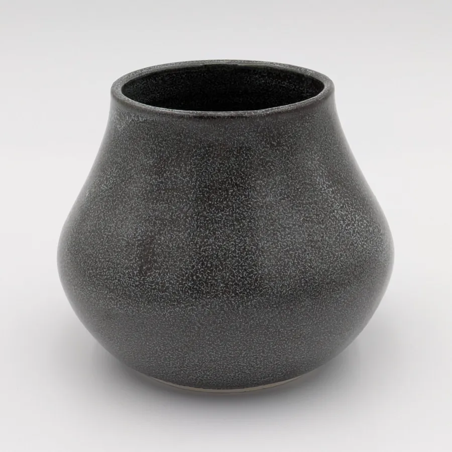 Charcoal orb vase