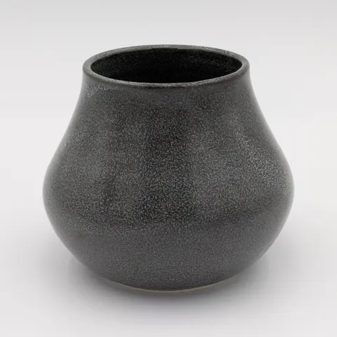 Charcoal orb vase