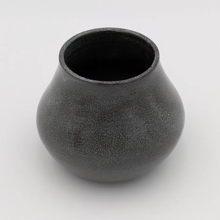 Charcoal orb vase